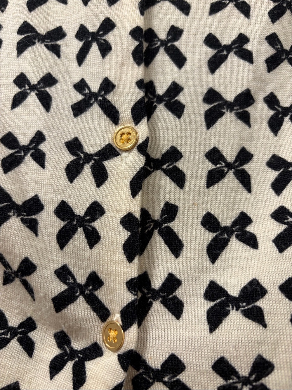 J. Crew Jackie Bow Print Lightweight Wool Cardigan - Picture 4 of 5